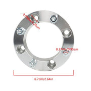 DURAFORCE For 1991-1996 Kawasaki Mule 500 Silver X4 4x137 Wheel Spacer 1.5" 110mm M10x1.25