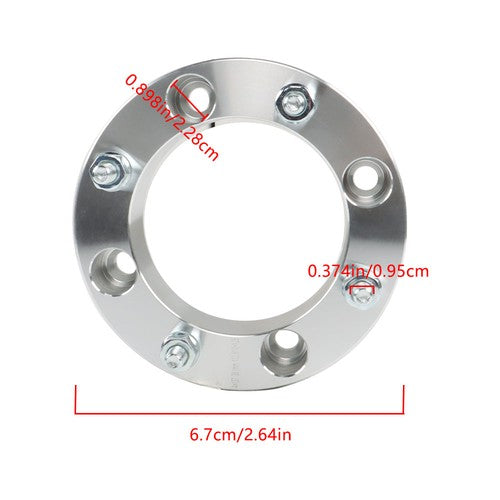 DURAFORCE For 1991-1996 Kawasaki Mule 500 Silver X4 4x137 Wheel Spacer 1.5" 110mm M10x1.25