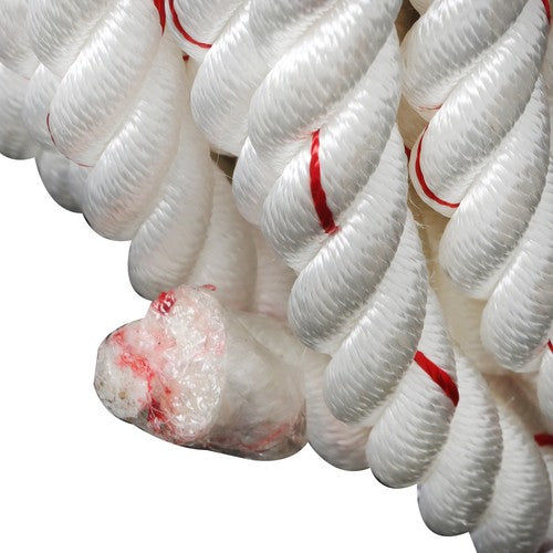 DURAFORCE 3/4IN x120FT High Strength Braided Rope Breaking Strength 2038 Pounds White Red