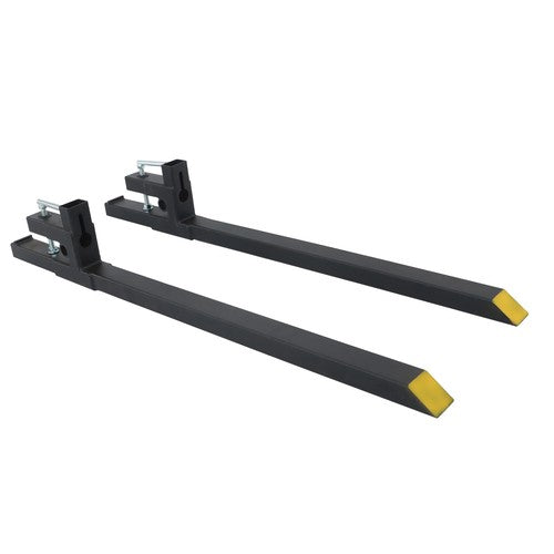 DURAFORCE 60" Clamp on Pallet Forks 2000lbs for Loader Bucket Skidsteer Tractor