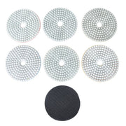 DURAFORCE 7PCS 4 Inch Set Wet Dry Diamond Polishing Pads For Granite Concrete Marble Stone