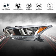 DURAFORCE Driver Left Side Headlight Assembly FIt For 2020-2021 Nissan Versa S SV Halogen