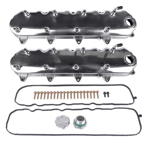 DURAFORCE Polished Engine Valve Covers for Chevy Small Block LT GEN V 5.3 6.2 LT4 L83 L86