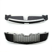 DURAFORCE Front Upper Lower Grille Grill Black Plastic Trim For Chevrolet Cruze 2011-2014