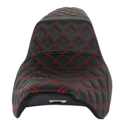 DURAFORCE Step-Up Seat For Touring Road King Electra Street Glide Red Lattice Stitch US