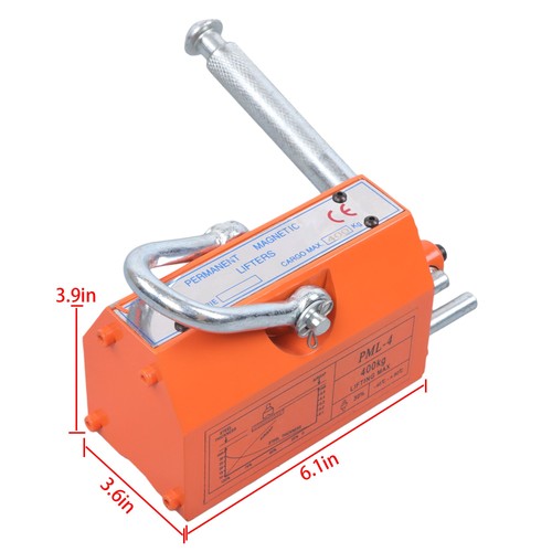 DURAFORCE Magnetic Hoist 880 lbs/400 kg Capacity 2.5 Safety Factor Lifting Magnetic Lifter