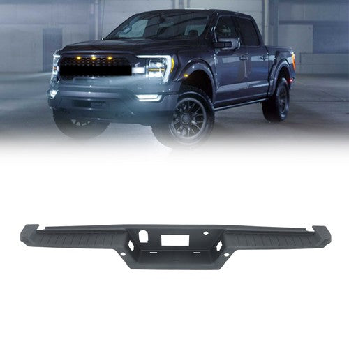 DURAFORCE Rear Bumper Top Step Pad With Trailer Holes Plastic For Ford F150 2021 2022 2023