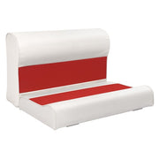 DURAFORCE 28" Boat Pontoon Bench Seat Cushion Set Boat Parts White+Red 2pc #8WD95-1009