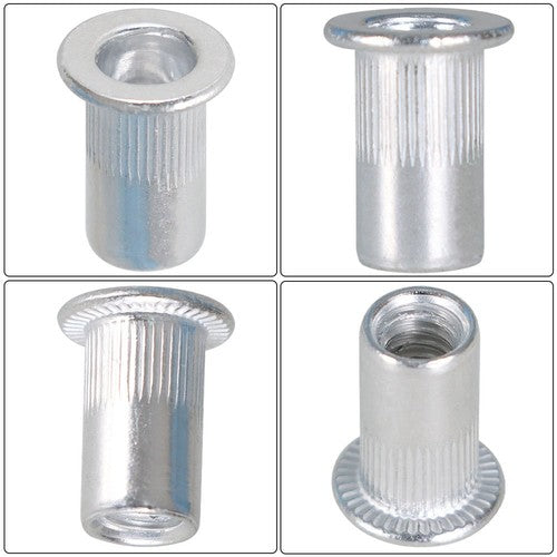 DURAFORCE 100 Pack 10-24 Aluminum Flange Nutserts Rivet Nut Rivnut Nutsert