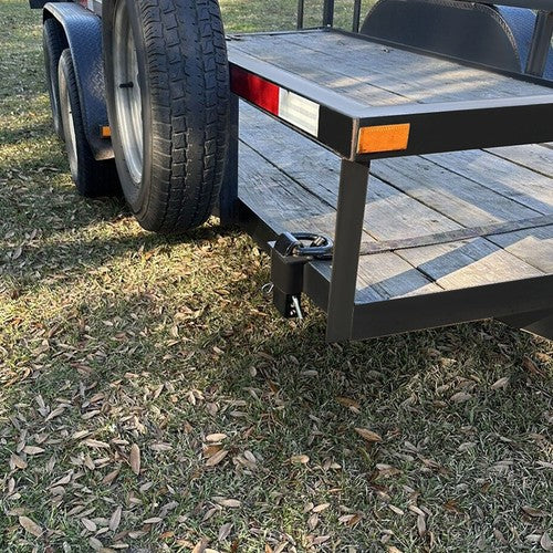 DURAFORCE Black 2Pk Adjustable Trailer Stake Pocket D-Ring Heavy Duty Load Limit 5400lbs