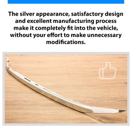 Rear License Garnish Chrome Trim Trunk Molding for 2016 2017 Honda Accord Sedan