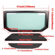 DURAFORCE Full Glass Windshield W/O wiper For 17-24 Can-Am Maverick X3 XDS XRS- UV Protect