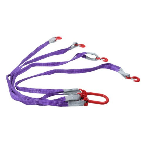 DURAFORCE 6600LBS Capacity 5FT Lifting Slings with G80 4 Legs Grab Hook and Adjuster