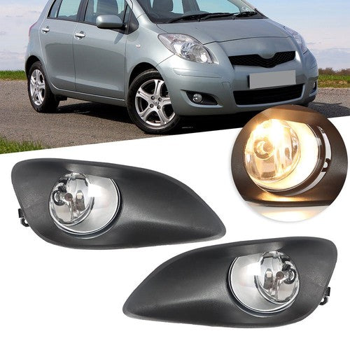 DURAFORCE Driver+Passenger Side For Toyota Yaris 07-11 Fog Lamp Assembly w/ Switch Wiring