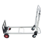 DURAFORCE Aluminum Hand Truck 2 in 1 Folding Dolly Cart 400 lbs Capacity Heavy Duty 150kg