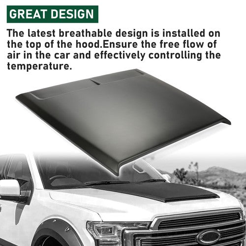 DURAFORCE Front Hood Scoop Vent Painted Replacement For 2015-2020 16 17 18 Ford F150 F-150