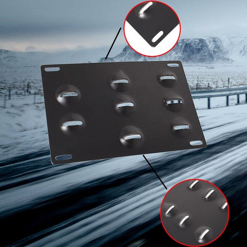 DURAFORCE For Audi A4 S4 A5 S5 A7 Front Bumper Tow Hook License Plate Mount Bracket Holder