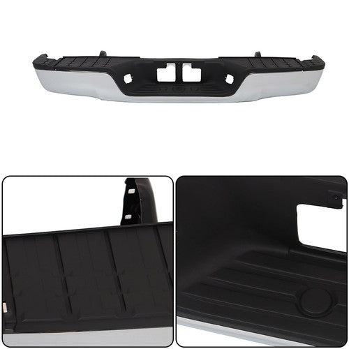 DURAFORCE Fit For Toyota Tundra 2007-2013 Chrome Complete Steel Rear Bumper W/ Hardware