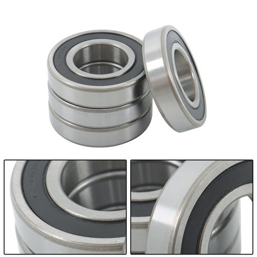 DURAFORCE 4Pcs 6208-2RS Bearings 40×80×18mm Double Rubber Seals Deep Groove Ball Bearing