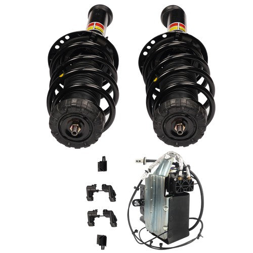 DURAFORCE Pair Front Shock Strut Assys + Air Compressor For Cadillac XTS 3.6L V6 2013-2019