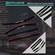 DURAFORCE For 04/05/06/07/08/09 Toyota Sienna Acrylic Window Visors Rain Guard Shades