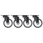 DURAFORCE Heavy Duty 4-Inch Swivel Casters - Smooth Mobility, 1200lbs Max Load - 4 Pack