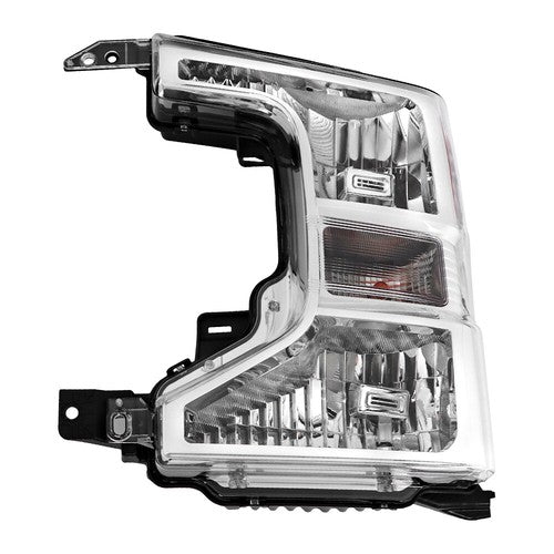 DURAFORCE 1PCS LH Headlight Assembly Fit For Ford F250 F350 F450 2020-2022 Halogen Chrome