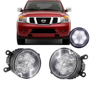 DURAFORCE For Nissan Armada 2008-2019 Clear Lens LH+RH LED DRL Fog Light pair