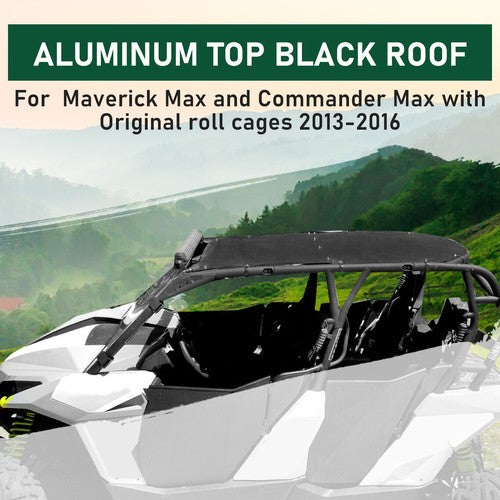 DURAFORCE Aluminum Top Black Roof For Can-Am Maverick MAX 1000 and Commander 1000 4 Door