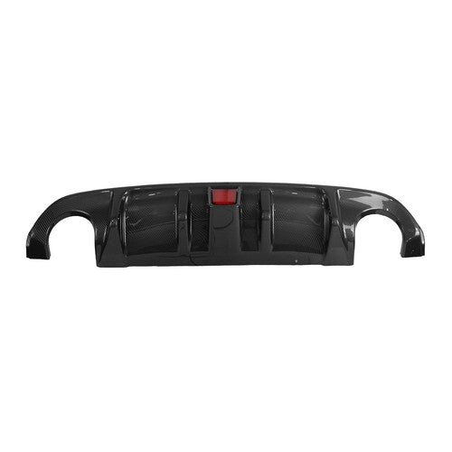 DURAFORCE Carbon Fiber Rear Bumper Diffuser Lip & Spoiler Wing Fit 2014-2017 Infiniti Q50