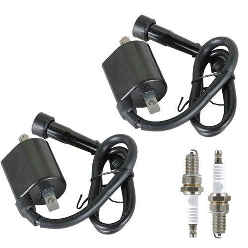 DURAFORCE For 1987-2000 Yamaha Motorcycle VIRAGO 535 XV535 2Pcs Ignition Coil & Spark Plug