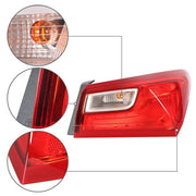 DURAFORCE Outer Tail Light Passenger RHSide For 2016-2021 Chevy Malibu Halogen Red Lens