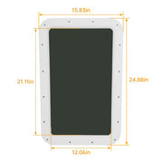 DURAFORCE Tempered Glass Entry Door Window for Universal RV, Trailer, Camper, Motorhome