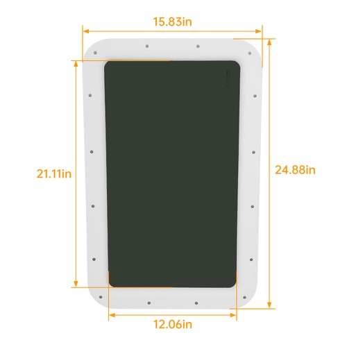 DURAFORCE Tempered Glass Entry Door Window for Universal RV, Trailer, Camper, Motorhome