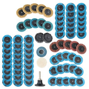 DURAFORCE 71PCS 2" Roll Lock Sanding Discs Set W/ 1/4 Holder Die Grinder Quick Change Disc