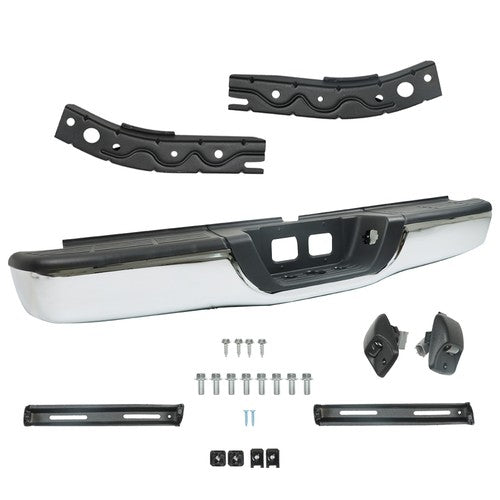 DURAFORCE For Toyota Tundra 2000-2005 2006 Complete Steel Rear Step Bumper Assembly Chrome