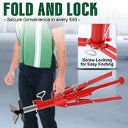 DURAFORCE Heavy-Duty Pipe Jack Stand 28"-52" Inch Adjustable Folding Pipe Stand 2500 Lbs