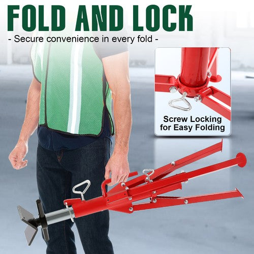 DURAFORCE Heavy-Duty Pipe Jack Stand 28"-52" Inch Adjustable Folding Pipe Stand 2500 Lbs