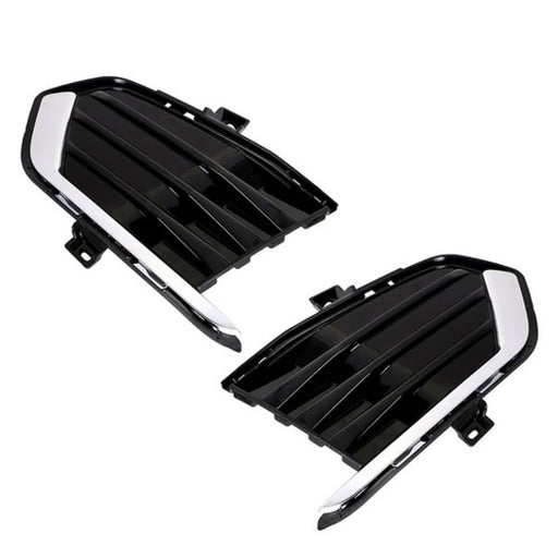 DURAFORCE Front Fog Lamp Cover For Cadillac XT5 2017-2019 Black New Driver+Passenger Side
