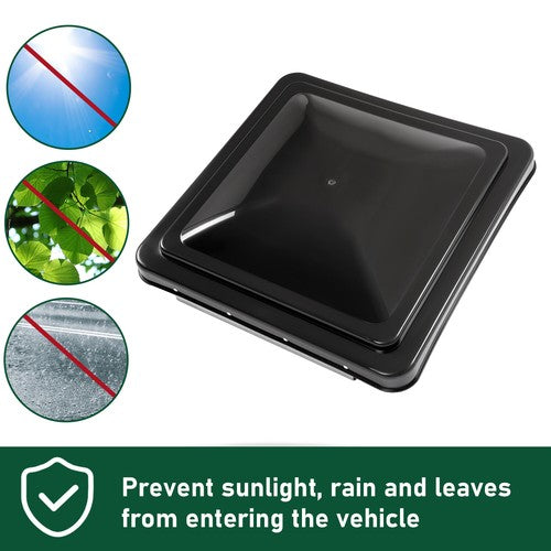 14x14 RV Replacement Roof Vent Cover for Camper Trailer Black