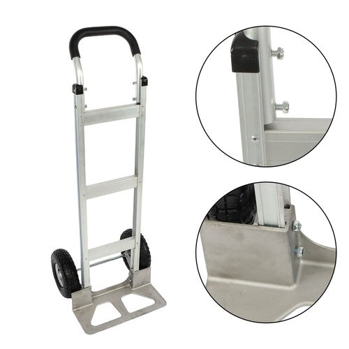 DURAFORCE Aluminum 500Lbs Hand Truck Trolley Dolly 14"×7-1/2" Diecast Nose Plate