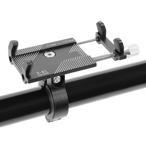 DURAFORCE Black Aluminum Motorcycle Bike Bicycle Holder Mount Handlebar For Cell Phone GPS