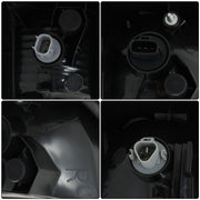DURAFORCE Black Bezel LH+RH Clear Lens Brake Lamp Tail Lights Fit For Toyota Tacoma 16-21