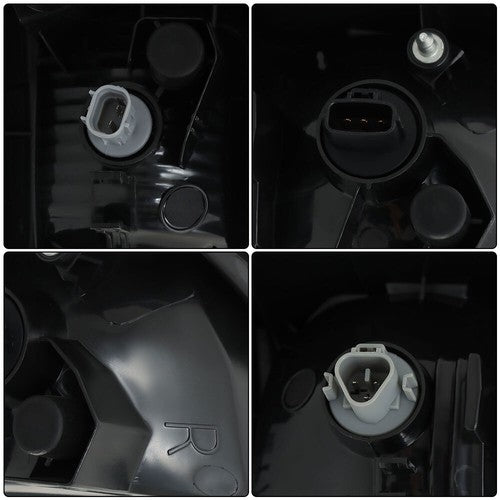 DURAFORCE Black Bezel LH+RH Clear Lens Brake Lamp Tail Lights Fit For Toyota Tacoma 16-21