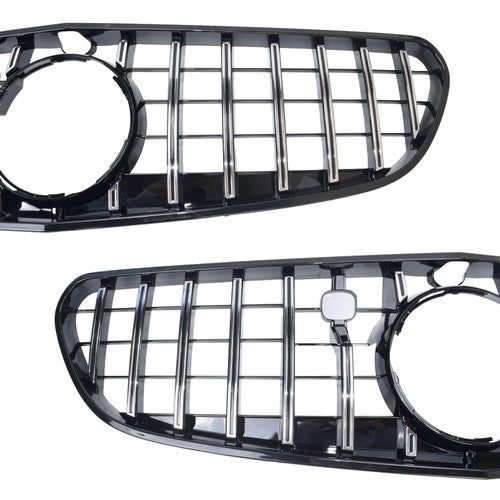 DURAFORCE For 2015-2017 Mercedes C217 W217 S500 S550 Coupe AMG S63s GT Style Grille Chrome