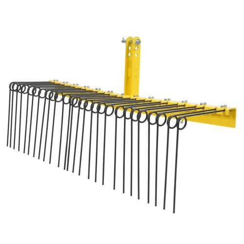 DURAFORCE 60" 3 Point Pine Straw Landscaping Rake For Cat 0 Cat 1 Tractor Rake Attachments