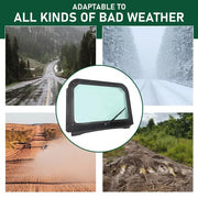 DURAFORCE For 2008-2014 Polaris RZR 570, 800, XP 900 Full Glass Windshield w/ Wiper Black