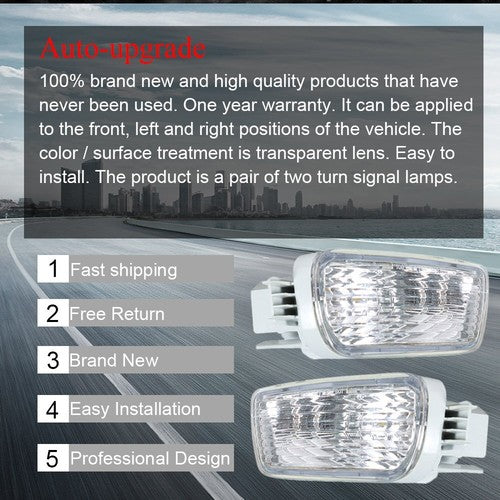DURAFORCE 2Pcs Corner Parking Lamp Turn Signals Side Marker Kit For Tacoma Truck 2001-2004