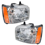 DURAFORCE Chrome New For Chevy Avalanche/Suburban/Tahoe 2007-2014 Halogen Pair Headlights