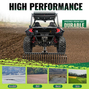 DURAFORCE For ATV UTV Lawn Garden Tractors 60" Landscape Rake W/1 Point Hitch Lift Steel